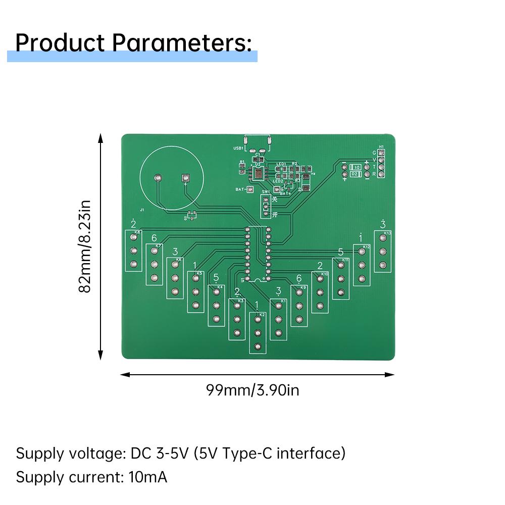 DC 3-5V Type-C Электронная Калимба DIY Наборы Пентатоническая Шкала Музыкальный Инструмент Плата Схемы Практика Пайки Обучающие Детали Набор