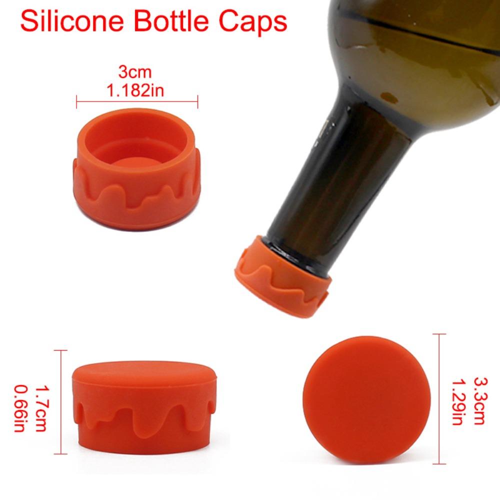 Leak Proof Wine Bottle Stopper New Silicone Durable Bottle Sealer Stoppers Wine Bar Accessories Universal Beer Cap Stopper 7