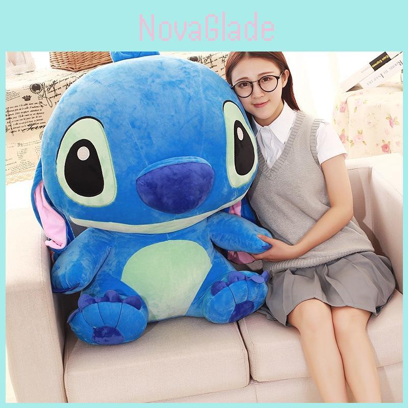 Милая плюшевая кукла Стич Мягкая короткошерстная игрушка Наполнитель из полипропиленового хлопка 45см 55см 80см