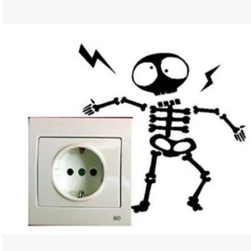 DIY милый черный кот переключатель настенные наклейки стены для домашнего декора