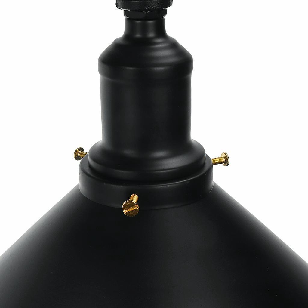 Industrial Vintage Black Metal Pipe 2 Scone Cup Lamp Ceiling Pendant Fixture