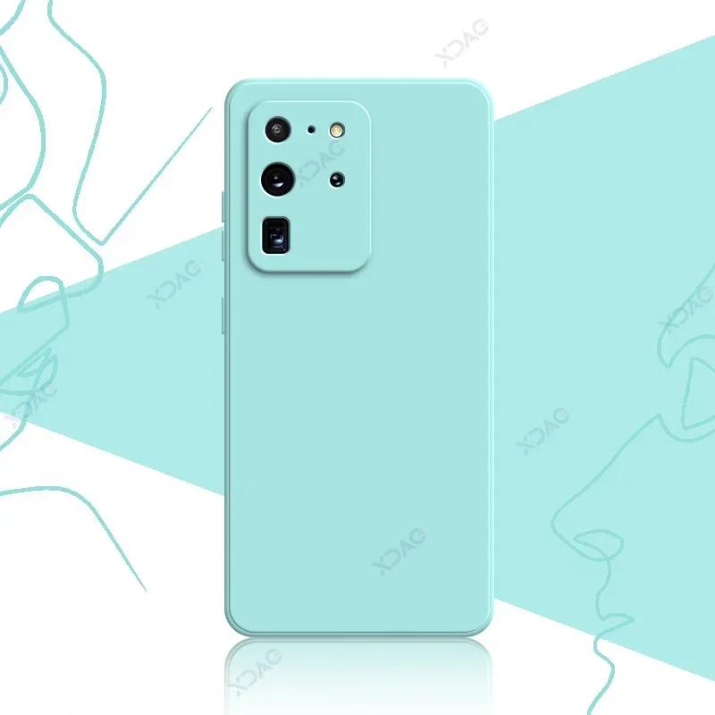 Чехол для мобильного телефона Samsung Galaxy S20 FE Plus Ultra SamsungS20Ultra S20Plus 5G Мягкий квадратный жидкий силиконовый чехол-сумка