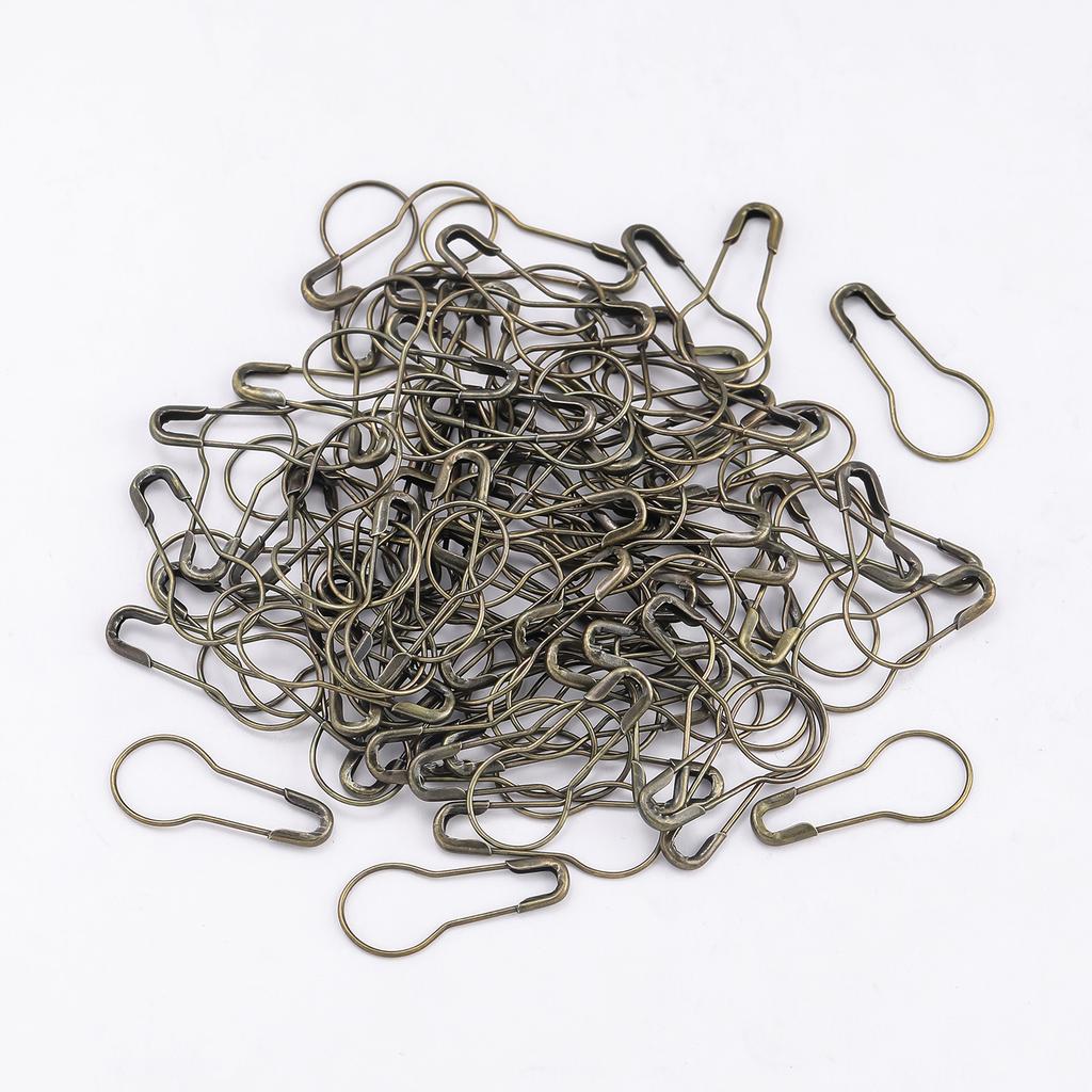 100Pcs/lot Metal Gourd Shape Safety Pins Paper Clip Fastener Craft DIY Sewing Tools Needles Large Safety Pin Brooch Accessories