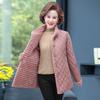 Autumn and Winter Middle-aged and Elderly Mother's Jacket Short Plus Velvet Solid Color Korean Plus Size Women's Clothing