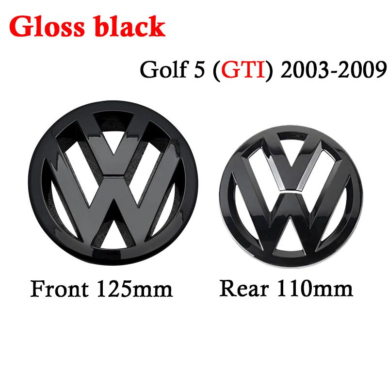 DIG1 VW Accessories 2pcs for Volkswagen GTI Golf5 MK5 2003-2007 127mm Front Grill Cover 110mm Rear Trunk Lid cover Car Styling Logo