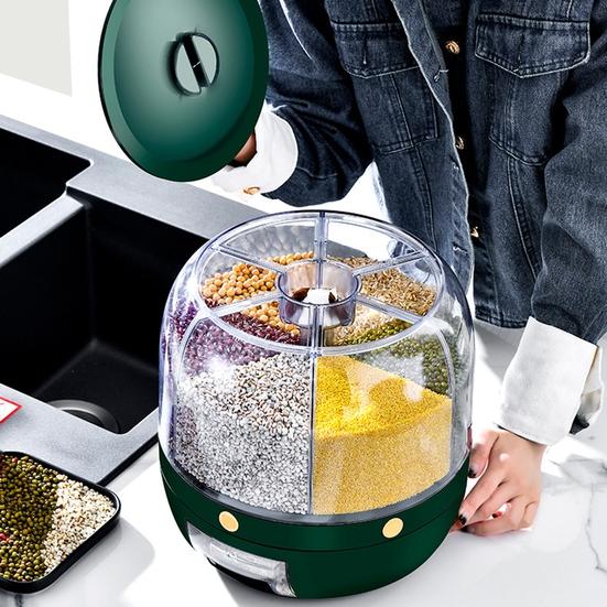 Держатель для хранения, открывающийся на одну кнопку, разделительный ящик для хранения, ведро для риса, бытовые принадлежности