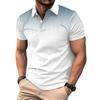 Мужская летняя приталенная спортивная рубашка-поло с короткими рукавами и лацканами. Мужская модная рубашка-поло из полиэстера для гольфа. Топы.
