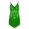 Women Sleeveless Sparkling Sequins Fringe Ballroom Samba Tango Latin Dance Dress Stage Performance Costumes
