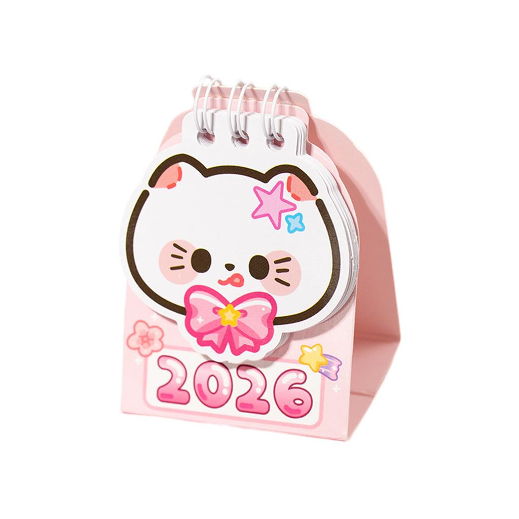 2026 год Маленький котенок Календарь Настольный органайзер для заметок Четкая печать Компактный планировщик с котятами Ежедневник Настольный календарь