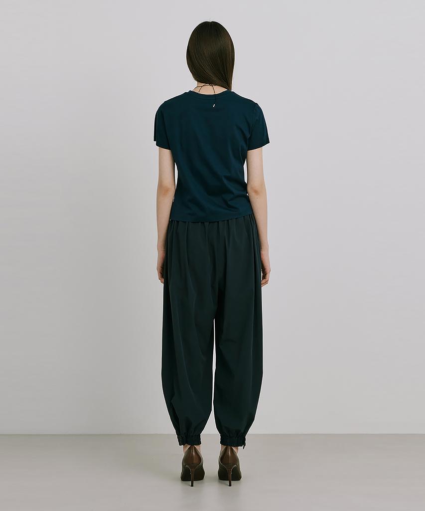 WNDERKAMMER Shirred Moon Jar Pants_Navy