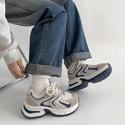 Повседневные туфли на толстой подошве для папы, женские, новинка весны 2025 года, ретро, легкие спортивные туфли