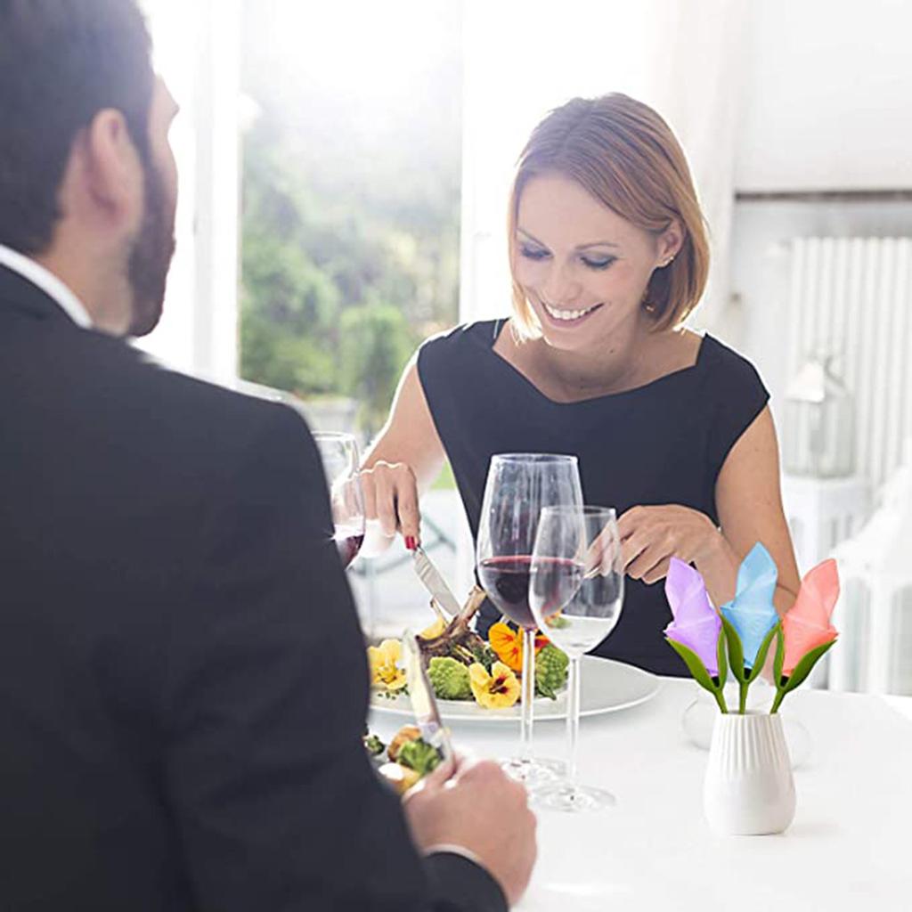 16PCS Пластиковые цветочные бутоны Serviette Держатели для салфеток столовые устройства