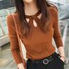 O-neck Stretch Sexy Pullover Women Hollow Wool Sweater  Women Bottoming Slim Sweater Ladies Autumn Winter Sweaters 16639