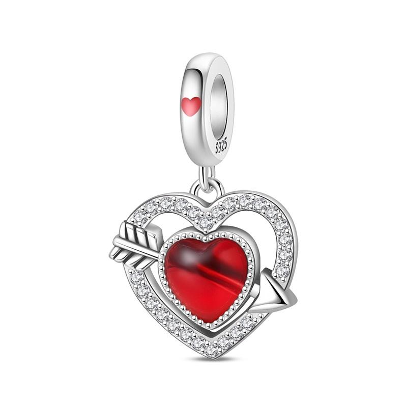 New Copper Romantic Love Theme Series Charm For 3Mm Original Bracelet Necklace Women Luxury Diy Holiday Jewelry Gift