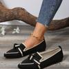 Spring and Autumn Pointed Flat-soled Single Shoes Large Size Fashion Flying Weaving  Casual Women's Shoes