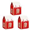 Christmas Cottage Gift Box 3D Pop Up House Boxes Festive Paper Craft with Snowflake Designs Reusable Packaging