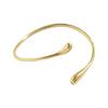 Elegant Arm Cuff Arm Adjustable Bracelet With Liquid Shape Opening Polished Alloy Bangle For Party Wear Stylish Antislip Arm