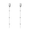 Modian Exquisite Fashion Swing Long Tassel Drop Earring Real 925 Silver Charm Chain Dangle Earrings For Women Jewelry