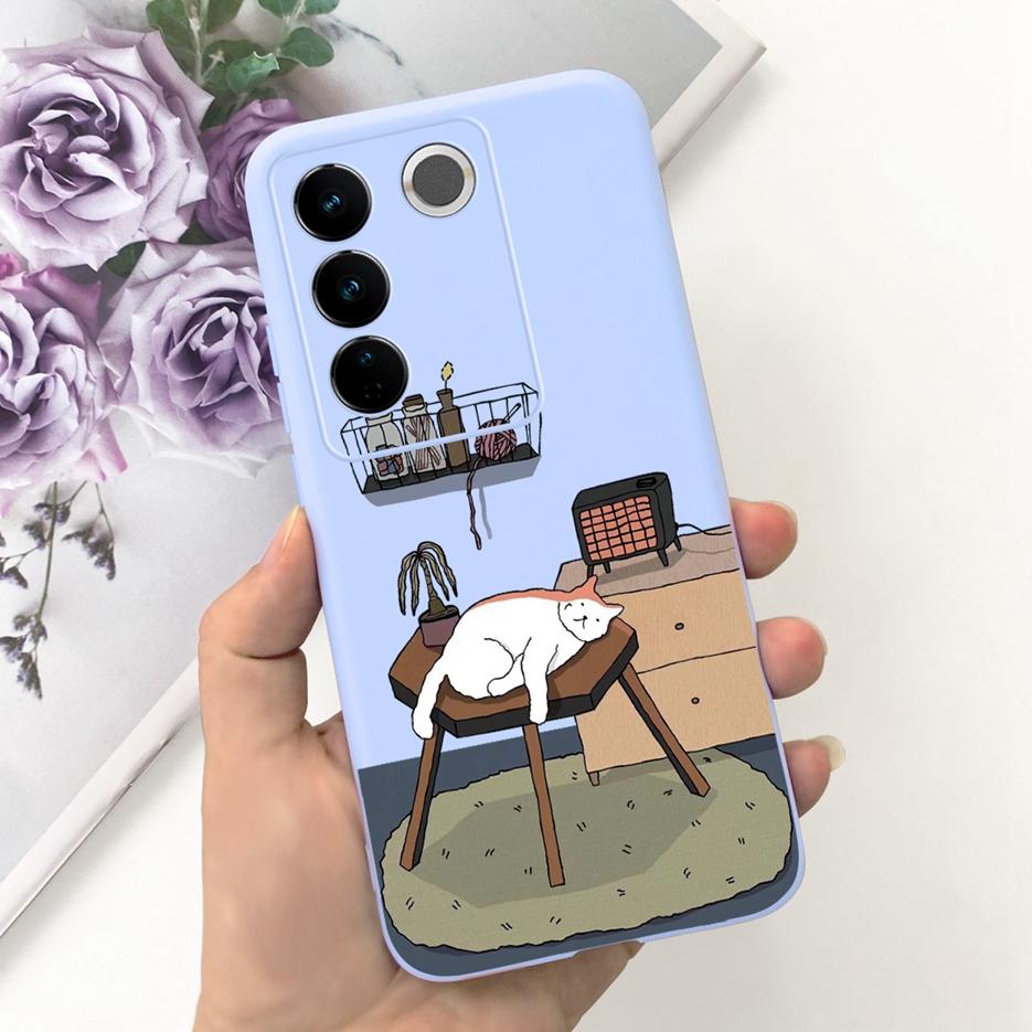 Чехол для Vivo V27 Чехол для Vivo V27e V2237 Милый Модный Расписной Чехол Мягкий Силиконовый Чехол для Телефона Для Vivo V27 Pro V 27 V27e Задняя Крышка Сумки