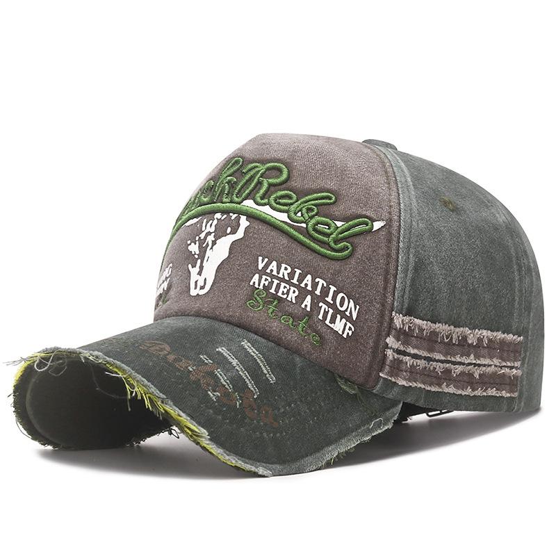 Бейсболка с покрытием, промытая, для весенних и осенних сезонов, с пятью частями, с регулировкой вспышки, поврежденная старая кепка от солнца, пятно от импортной торговли