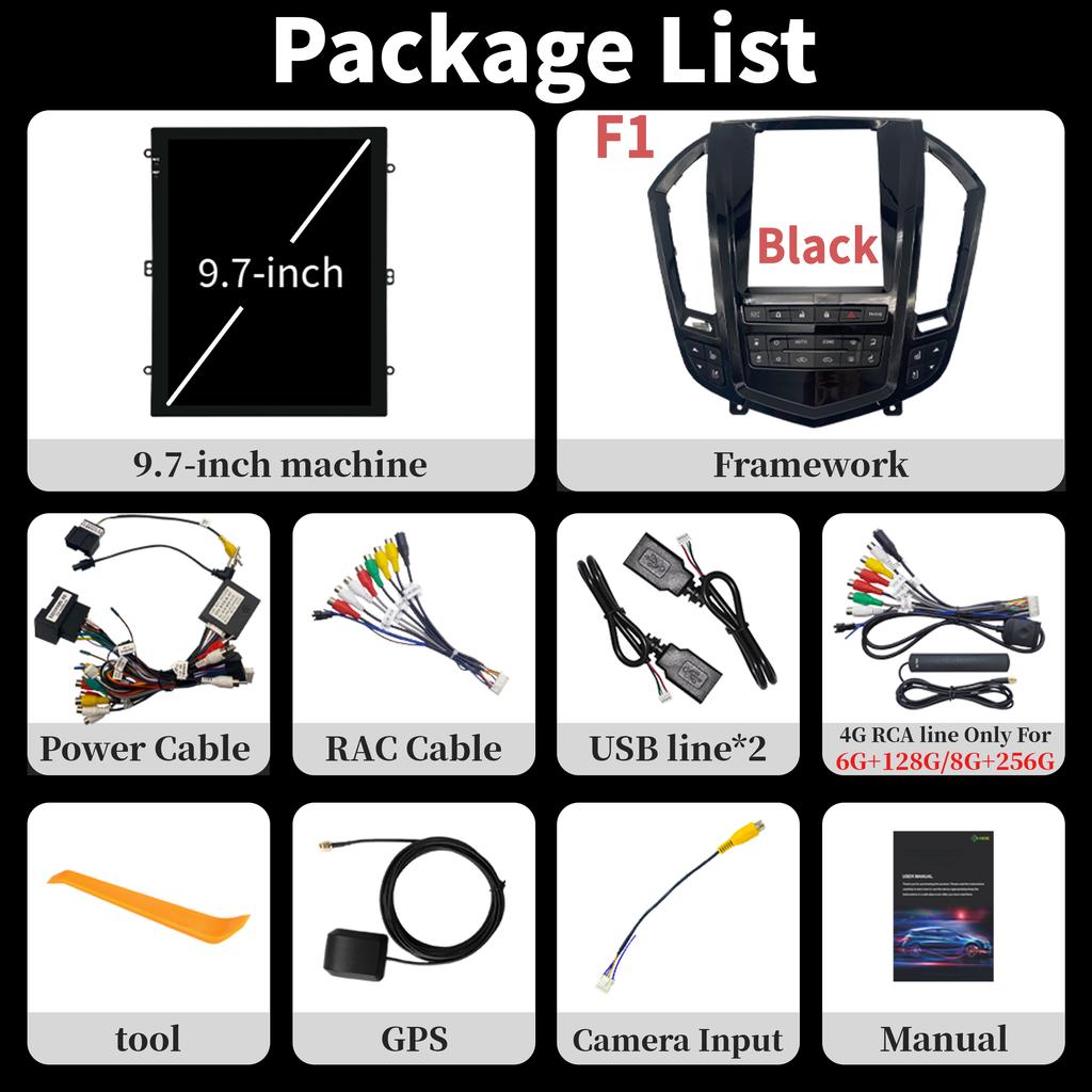 9,7-дюймовый Android Автомагнитола Радио Мультимедийный Видеоплеер Для Cadillac SRX 2009-2012 Навигация Carplay Автомобильный Экран GPS