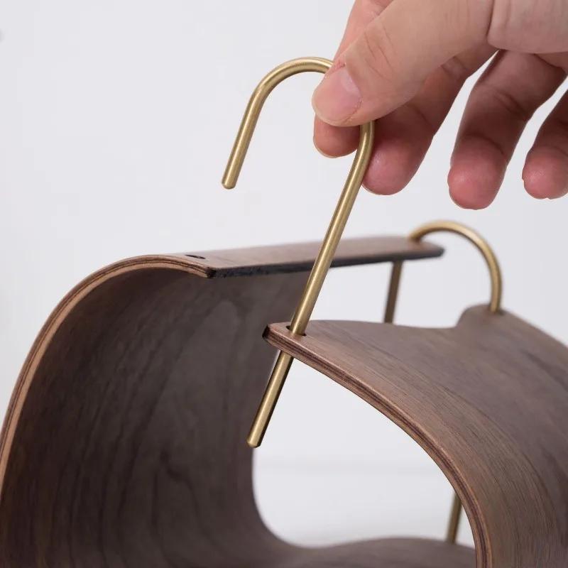 Wooden Tissue Box Creative Simple Paper Drawer Organizer Desktop Storage Accessories Natural Wood Grain Paper Towel Holder