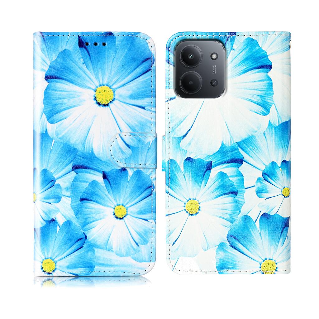 Для Xiaomi Redmi Redmi 15C 4G (США) (173мм)/15C 5G (США) (173мм)/Poco C85 4G (173мм) Чехол Мраморная Покраска Кожаный Чехол для Телефона