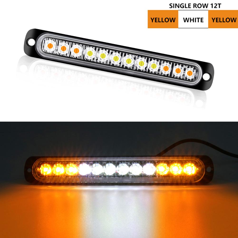 12LED Car Strobe Warning Light Cheap Strobe Grille Flashing Lightbar Truck Car Beacon Lamp Amber Traffic Clearance Light