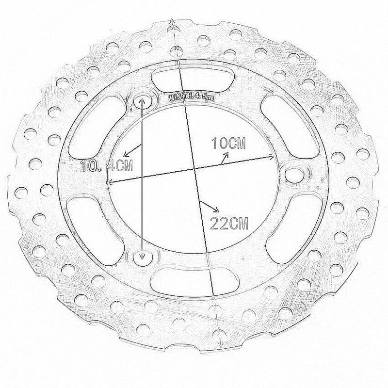 Motorcycle Rear Brake Disc For Kawasaki Ninja 250 R EX250J EX250K EX300 Ninja 300 ER250 Z250 ER300 Z300 41080-0591-11H 0114-11H