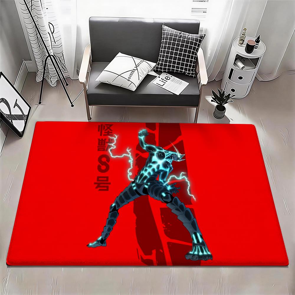 Anime A Kaiju Hachigou Floor Mat Eco Flannel Doormat Non Slip Odorless Indoor Floor Rug Soft Short Plush Home Mat