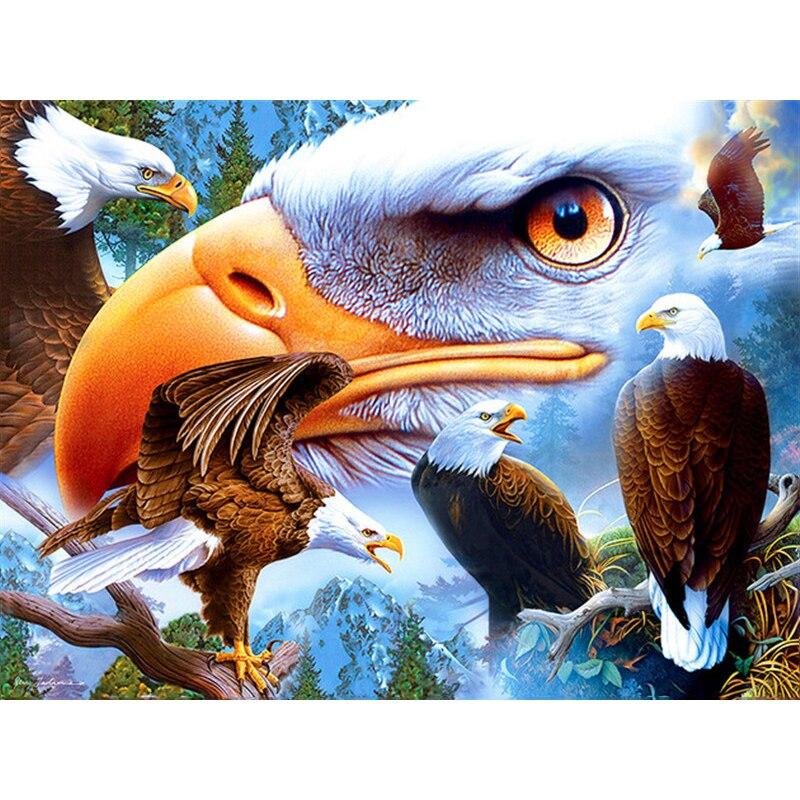 Новый 5D DIY алмазная живопись голова орла Алмазная вышивка животных вышивка крестиком полная круглая дрель домашний декор ручной художественный подарок