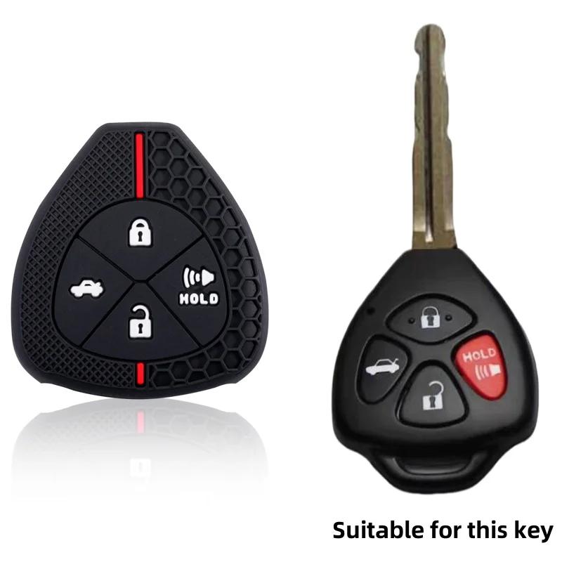 Силиконовый чехол для автомобильного ключа для Toyota Auris HiLux Corolla Fortuner Prado Verso Camry Yaris Vitz Vios Ractis 2/3/4 кнопки
