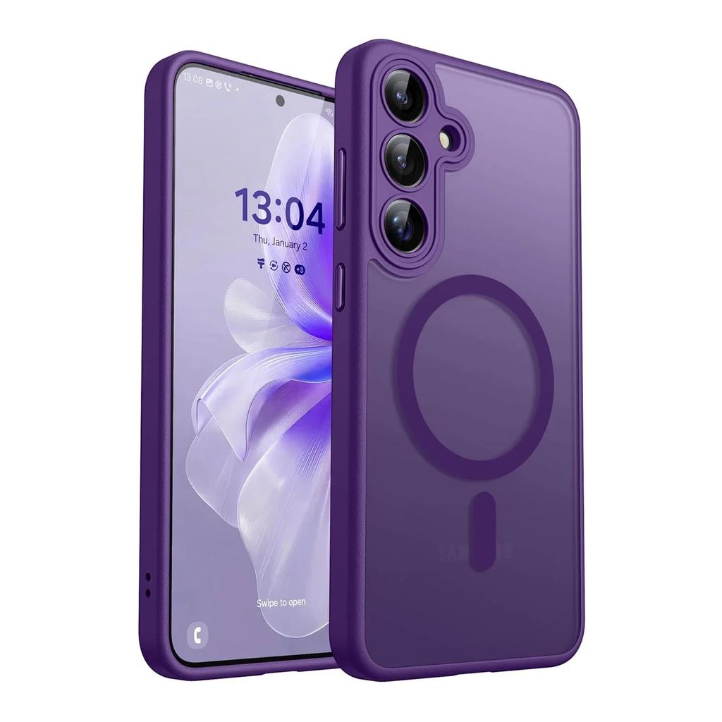 Роскошный матовый полупрозрачный магнитный чехол для беспроводной зарядки для Samsung Galaxy A16 A36 A26 A06 A55 A35 A25 A15 A05 5G Magsafe чехол