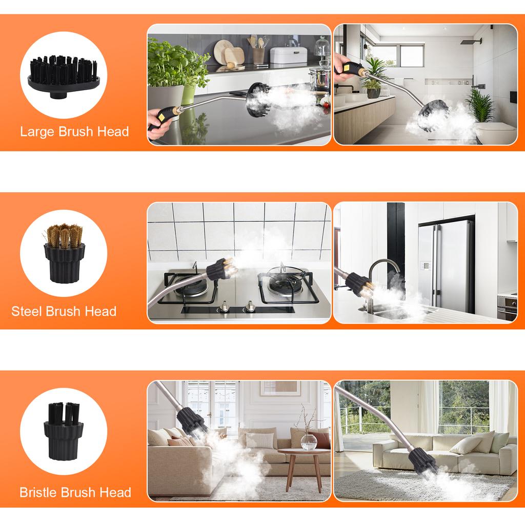 Портативный пароочиститель 1500 Вт, высокая температура, высокое давление, мобильная чистящая машина, пароочиститель
