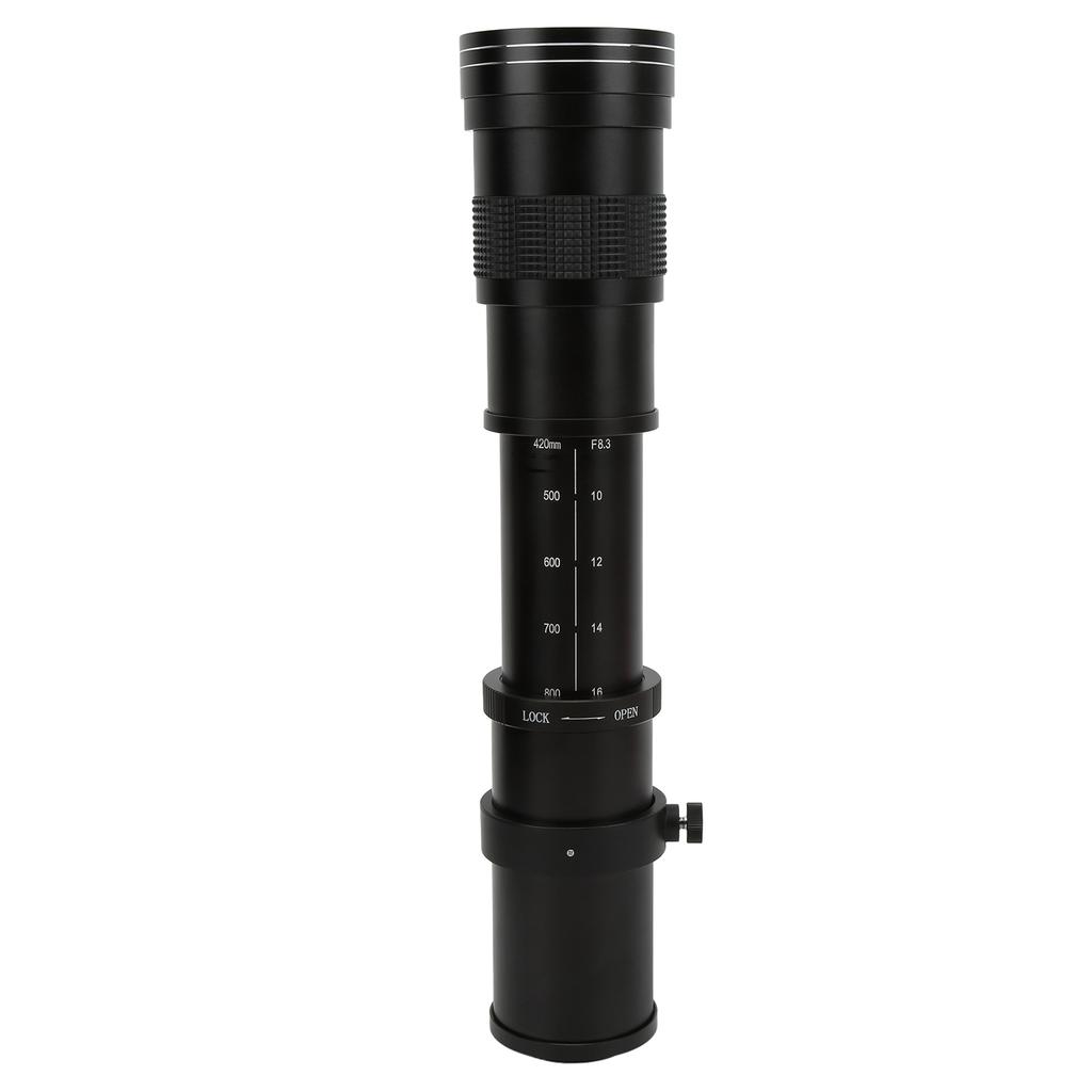 420‑800mm F8.3‑16 Manual Zoom Telephoto Lens Long Focal Length Lens All Metal for AI Mount Camera