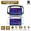 Автомобильная магнитола Android Car-Play для Hyundai Accent 2006-2011, Мультимедийный плеер, Головное устройство, Стерео, GPS-навигация, BT, WIFI, 2+64 ГБ