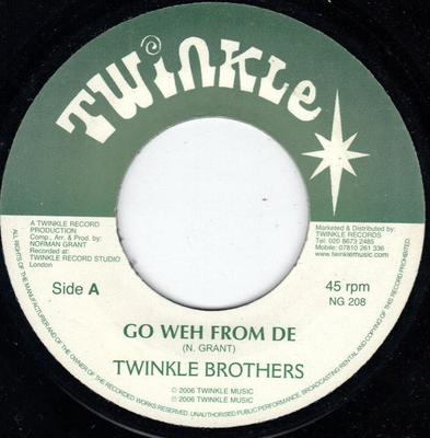 7-дюймовая пластинка TWINKLE BROTHERS Go Weh From De NG208 Twinkle Music 2006 UK Регги Ска Даб Б/у