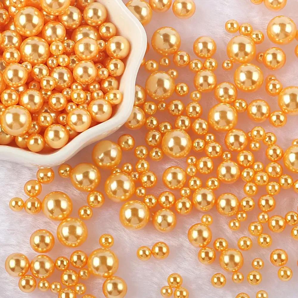 Разноцветные бусины из АБС-пластика без отверстий, имитация жемчуга, россыпные бусины для нейл-арта, DIY-поделок, украшения для скрапбукинга