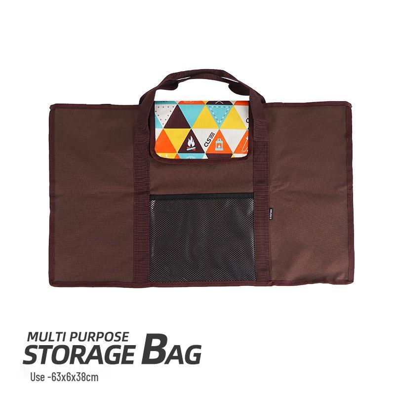 Портативный бамбуковый обеденный стол с сетчатой полкой для кемпинга и барбекю