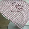 Square Heart Embroidered Placemats Elegant Background Cloth Durable Table Mat  Restaurant