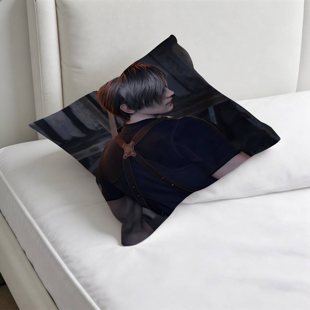 LLeon KKennedy Cool Fashion Square Pillow Case Durable Throw Pillow Cover for Sofa Couch Chair