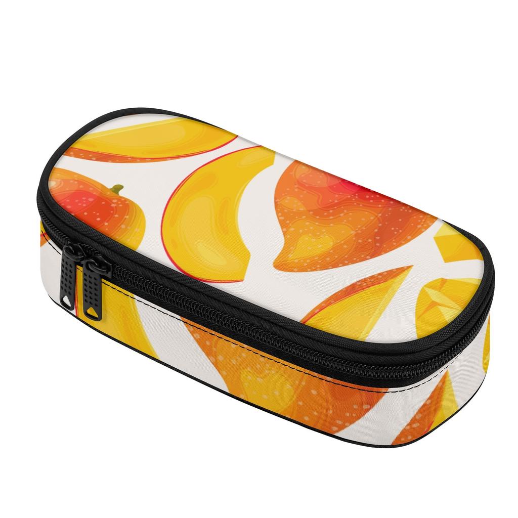 Pencil Pouch Large Capacity 300D Polyester Secure Zipper Closure with Mesh Pocket Removable Divider and Pen Slots for Students