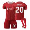 2425Liverpool Home Jerseys Sports Team Uniform Set Football Training Suit Set