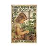 Metal Tin Sign for Garden Lovers - 'Some Girls Are Just Born with Plants in Their Souls' - Retro Wall Art Decor for Home, Yard