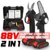 2-in-1 Cordless Pruning Shears Pruner Branch Cutter Mini Electric Chain Saw Woodworking Tool