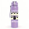 1PC Simple Sheep Repeat Pattern 750ml Color Plastic Sports Water Bottle Leakproof Flip Straw Lid Suitable for Sports Office Home Use