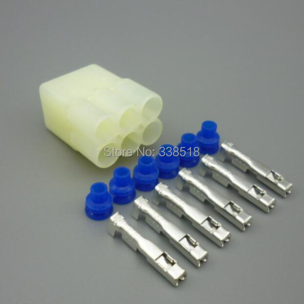 JJSJQCPJYXGS 6 Pin HM 090 Female Motorcycle Connector 6189-6171 6180-6181 Electrical Connector Fit for Toyota