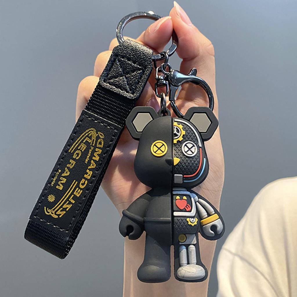 Moerstar Робот Медведь Брелок-подвеска Милый Брелок Робот Медведь 3D Держатель для ключей