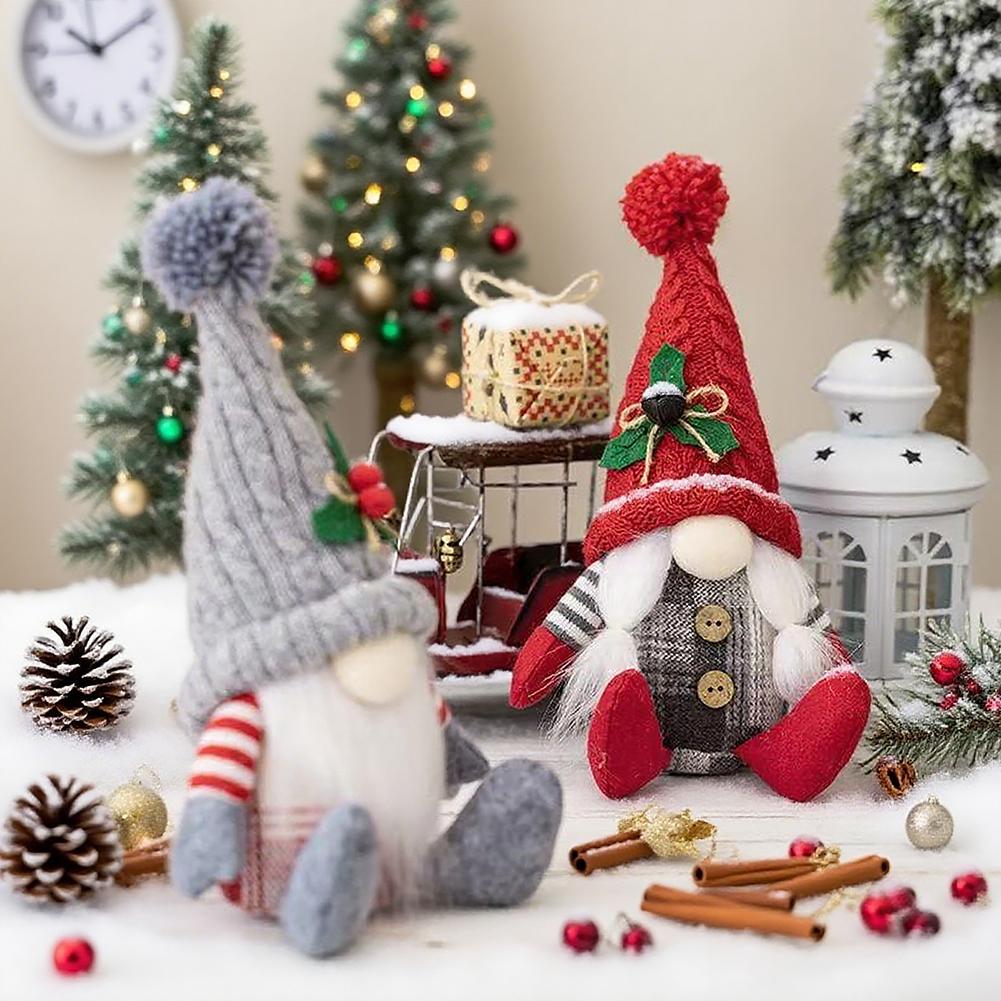 Plush Gnomes Hand-made Decoration Doll Xmas Nordic Holiday Home Decorations, For Dining Table Centerpiece