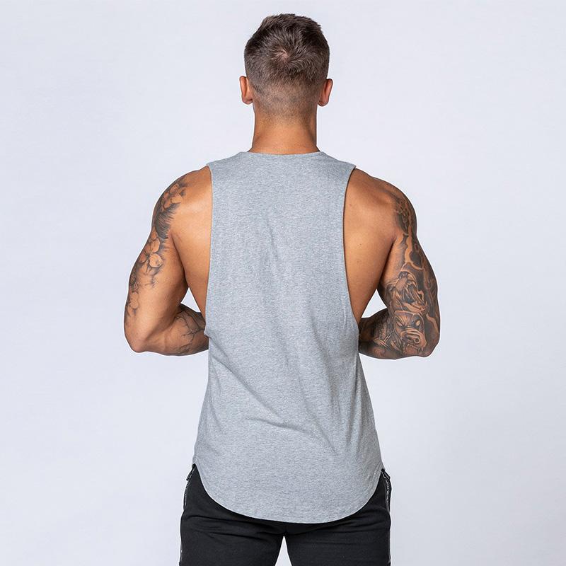 Vest Muscle Sleeveless Sportswear Undershirt Stringer Clothing Bodybuilding Workout Singlets Gym Cotton Fitness Mens Tank Top